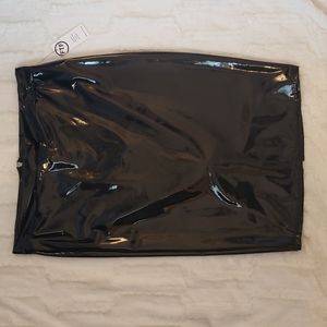 FTF Black vinyl pencil skirt